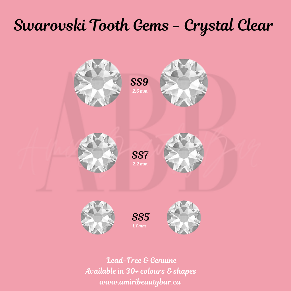 Genuine Swarovski Tooth Gems - Crystal Clear