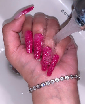 Hot & Cold Set - White/Hot Pink Glitter - AmiriBeautyBar