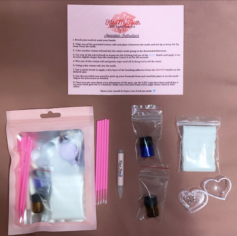 Tooth Gems, Diy Tooth Gem Kit With Curing Light And Glue,20 Pieces