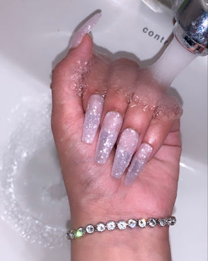 Hot & Cold Set - White/Hot Pink Glitter - AmiriBeautyBar