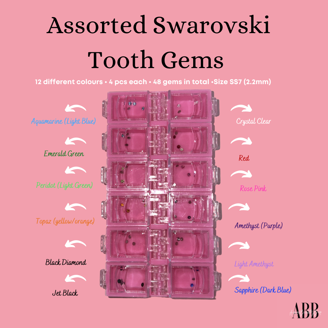 Assorted Lead free Swarovski Tooth Gem Bundle AmiriBeautyBar